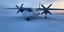 Το αεροσκάφος στη μέση του παγωμένου ποταμού Κολιμά στη ρωσική Άπω Ανατολή