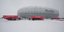 Στα «λευκά» το γήπεδο της Μπάγερν μετά από σφοδρή χιονόπτωση στη Βαυαρία