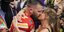 Τέιλορ Σουίφτ και Τράβις Κέλσι μετά το τέλος του Super Bowl 