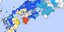 Χάρτης του επίκεντρου του σεισμού στην Ιαπωνία 