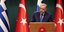 Ο Ταγίπ Ερντογάν στις δηλώσεις με τον Κυριάκο Μητσοτάκη από την Άγκυρα