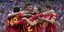 Πανηγυρισμοί των παικτών της Ισπανίας στο EURO 2024