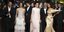Η Margaret Qualley (αριστερά) στο 77ο ετήσιο Φεστιβάλ Καννών το 2024, φορώντας μπαλαρίνες Chanel με παγέτες 