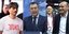 Από τα αριστερά προς τα δεξιά, ο ιδιοκτήτης της ΚΑΕ Παναθηναϊκός AKTOR Δημήτρης Γιαννακόπουλος, ο αναπληρωτής υπουργός Αθλητισμού, Γιάννης Βρούτσης και τα αδέλφια Γιώργος και Παναγιώτης Αγγελόπουλος