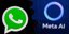 Meta και Whatsapp λογότυπα