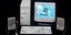 Παλιός υπολογιστής που χρησιμοποιεί τα Windows 95 ως λειτουργικό σύστημα