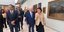 Η Λίνα Μενδώνη με τον André Azoulay και τον Lahcen Essaadi, στην Εθνική Πινακοθήκη