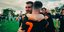 Ο προπονητής της MΠΑΜ FC, Μανόλης Κωνσταντάρας πανηγυρίζει συγκινημένος την άνοδο στην Γ' Εθνική