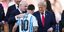 Ο Τζιάνι Ινφαντίνο με τον Ντόναλντ Τραμπ και τον Λιονέλ Μεσι