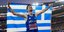 O Mίλτος Τεντόγλου πανηγυρίζει το χρυσό μετάλλιο στους Ολυμπιακούς Αγώνες 2024 του Παρισιού