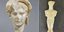 Marble male head / Marble Cycladic figurine