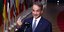 Greece's Prime Minister Kyriakos Mitsotakis speaks with the media at the end of the EU summit in Brussels, Friday, Oct. 16, 2026