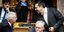 Η χειραψία Τσίπρα- Αποστολάκη στην Βουλή- φωτογραφία eurokinissi