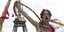 Οι Femen «κρεμάστηκαν» με τις κοτσίδες τους μπροστά από το Πύργο του Αϊφελ -Διαμ