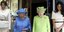 Μελάνια Τραμπ και Μέγκαν Μαρκλ με την βασίλισσα