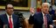 Ο ΥΠΟΙΚ των ΗΠΑ Στίβεν Μνούτσιν και ο Ντόναλντ Τραμπ -Φωτογραφία αρχείου: AP Photo/Evan Vucci