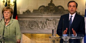 Σαμαράς: Ο λαός ματώνει - Μέρκελ: Η Ελλάδα θα πετύχει