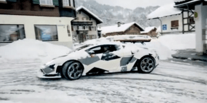 H εντυπωσιακή Lamborghini Gallardo βουτάει στα χιόνια [βίντεο]