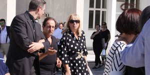 Το τελευταίο αντίο στον Τάκη Εμμανουήλ /Φωτογραφία: NDP