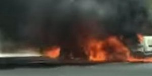 Οι επιβάτες του οχήματος ευτυχώς πρόλαβαν να βγουν