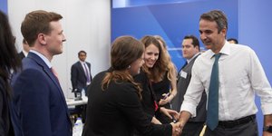 Ο Κυριάκος Μητσοτάκης συναντήθηκε με μεταπτυχιακούς φοιτητές του Standford/ Φωτογραφία: IntimeNews