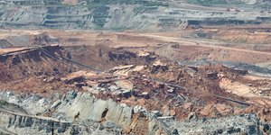 Η καταστροφή που προκάλεσε η κατολίσθηση στο ορυχείο της ΔΕΗ/ Φωτογραφία:Eurokinissi
