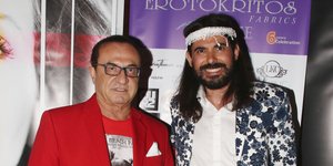 Ο Ερωτόκριτος με τον Λευτέρη Πανταζή / Φωτογραφία: NDP 