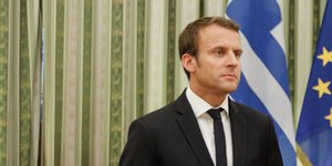 Mε εκπροσώπους από 50 εταιρείες θα συναντηθεί ο Εμανουέλ Μακρόν και η συνοδεία του / Φωτογραφία: (EUROKINISSI//ΓΙΩΡΓΟΣ ΚΟΝΤΑΡΙΝΗΣ)