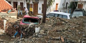 Τόνοι λάσπης «έθαψαν» το νησί. ΦΩΤΟΓΡΑΦΙΑ: e-evros.gr