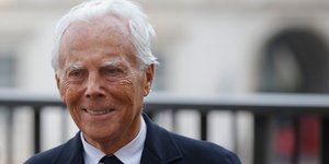Ο Τζόρτζιο Αρμάνι. Φωτογραφία: AP/Luca Bruno