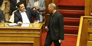 Ο κ. Βαρουφάκης εξήγησε γιατί δεν μιλά πλέον με τον κ. Τσίπρα (Φωτογραφία: EUROKINISSI/ΓΙΩΡΓΟΣ ΚΟΝΤΑΡΙΝΗΣ)