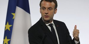 Ο Εμανουέλ Μακρόν (Φωτογραφία: AP/ Ludovic Marin)