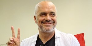 Ο Αλβανός πρωθυπουργός Εντι Ράμα -Φωτογραφίες: AP