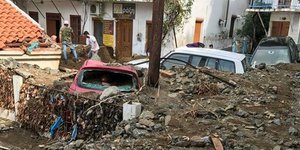 Εικόνα από τις πρόσφατες καταστροφές στη Σαμοθράκη. Φωτoγραφία: e-evros.gr