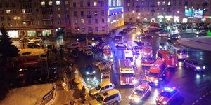 Ισχυρή έκρηξη σε σούπερ μάρκετ στην Αγία Πετρούπολη (Φωτογραφία: Twitter)