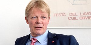 Ο πρόεδρος των Γερμανικών Συνδικάτων (DGB) Ράινερ Χόφμαν // ΦΩΤΟ: ΑΡ