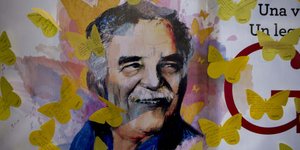 Προσωπογραφία του συγγραφέα σε τοίχο της Πόλης του Μεξικό
