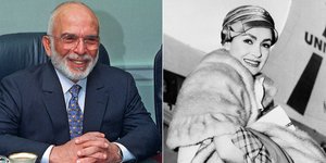 Ο βασιλιάς Χουσεϊν της Ιορδανίας και η αμερικανίδα ηθοποιός Σουζάν Καμποτ