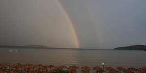 Ουράνιο τόξο στο Τολό (Φωτογραφία: EUROKINISSI-ΒΑΣΙΛΗΣ ΠΑΠΑΔΟΠΟΥΛΟΣ)