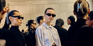 Στιγμιότυπο από την παρουσίαση της φθινοπωρινής κολεξιόν του Alexander Wang. Φωτογραφία: AP 