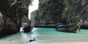 Ο κόλπος Maya που γυσρίστηκε η ταινία «The Beach». Φωτογραφία: AP