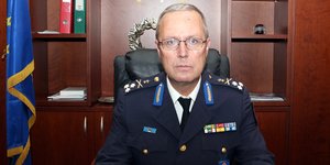 Ο νέος αρχηγός της Πυροσβεστική Σωτήρης Τερζούδης -Φωτογραφία: Π.Σ.