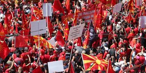 Διαδηλώσεις Σκοπιανών στην Αυστραλία (Φωτογραφία: ΑΠΕ/ EPA/Jeremy Ng)