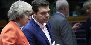 Ο Αλέξης Τσίπρας με την Τερέζα Μέι (Φωτογραφία: EUROKINISSI)