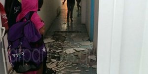 Κατέρρευσε τμήμα της οροφής στο κολυμβητήριο Χανίων (Φωτογραφία: zarpanews)