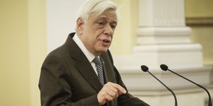 Μήνυμα προς την Αγκυρα από τον Προκόπη Παυλόπουλο (Φωτογραφία: EUROKINISSI/ ΓΙΑΝΝΗΣ ΠΑΝΑΓΟΠΟΥΛΟΣ)