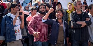 Πρόσφυγες στη Μυτιλήνη/Φωτογραφία: Eurokinissi