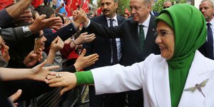 Εμινέ Ερντογάν (Φωτογραφία: Presidential Press Service/Pool via AP)