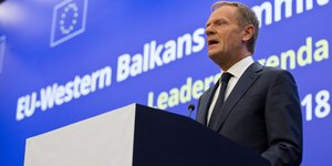 Ο Ντόναλντ Τουσκ υπογραμμίζει ότι η ΕΕ είναι ο μόνος σταθερός σύμμαχος των Δυτικών Βαλκανίων (Φωτογραφία: ΑΡ)