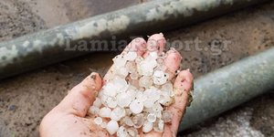 Χαλάζι/ Φωτογραφία: Lamiareport.gr
